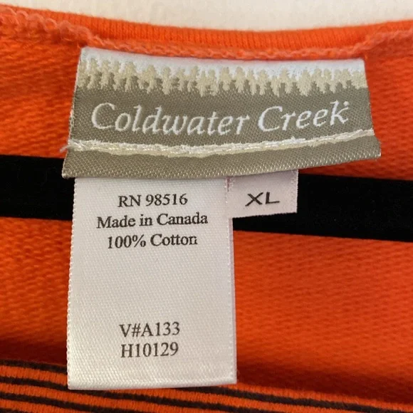 Coldwater Creek Orange Top Size XL - Picture 2 of 5